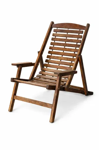 2 Cadeiras Espreguiçadeira Reclinável em Madeira - Seminovas