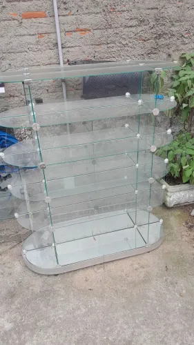 Balcão / Gôndola de vidro 100x115x40cm