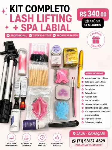 Kit Lash Lifting + Spa Labial Completo | Diversos Itens