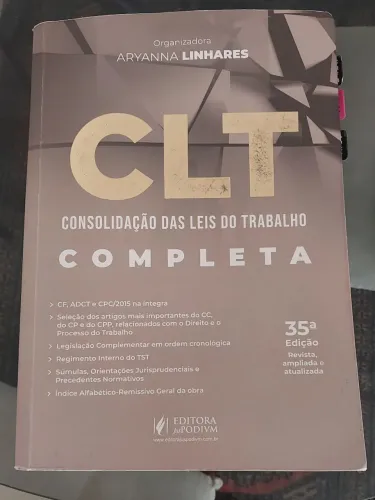 CLT - 35ª Edição Aryanna Linhares - Editora Juspodium