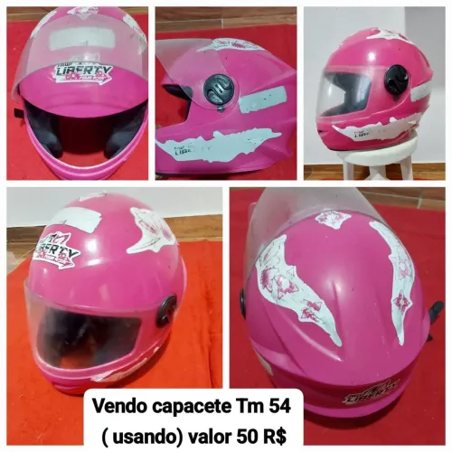 Capacete Feminino tamanho 54