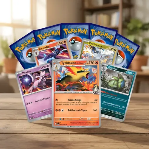 300 Cartas de Pokemon TCG com brilhantes