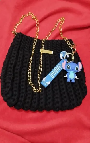 Bolsa de crochê feita a mão