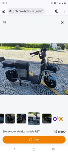 Moto elétrica modelo Ret