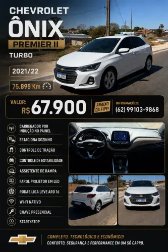 Chevrolet Onix Hatch Premier 1.0 12V TB Flex Aut. 4P 2022
