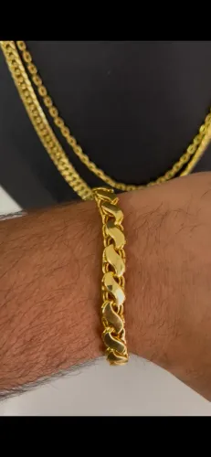  Pulseira Friso S  8mm ? Banhada a Ouro 18K | Alta Durabilidade