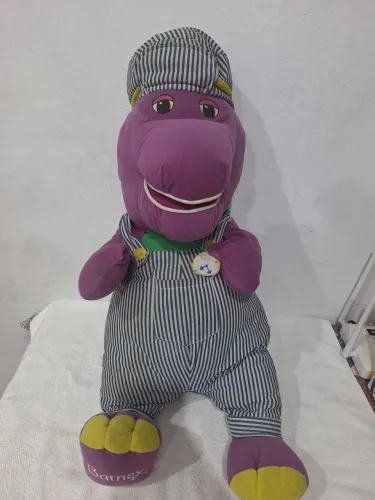Pelúcia gigante antiga Barney e seus amigos dinossauro vintage 