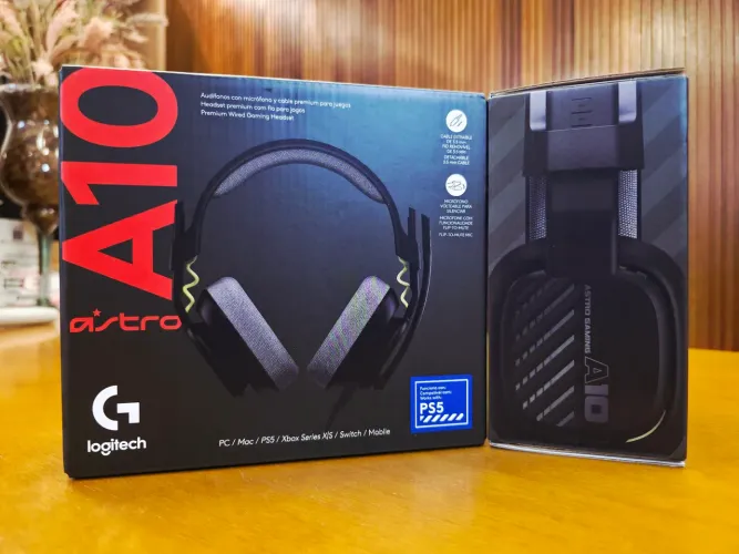 Headset Gamer Astro A10 Gen 2 Preto Microfone Flip To Mute PS5 PS4 PC Switch Cabo P3