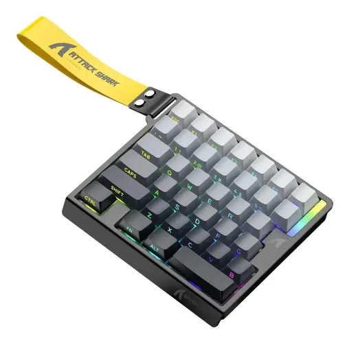 Teclado Gamer Uma Mão Attack Shark M36he Hall<br>5.0<br>