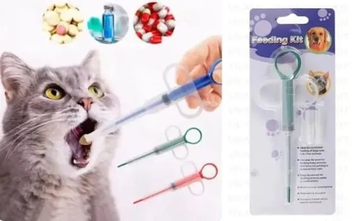 Seringa comprimidos gatos e cachorros