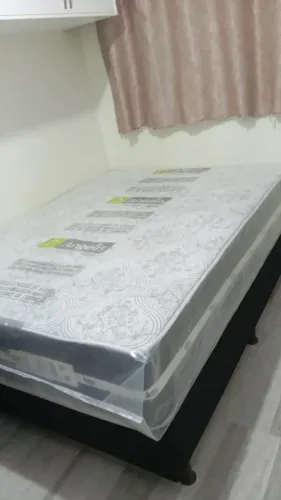 CAMA CASAL ANJOS COLCHAO D 33 MOLAS ENSACADAS NOVO COM BASE