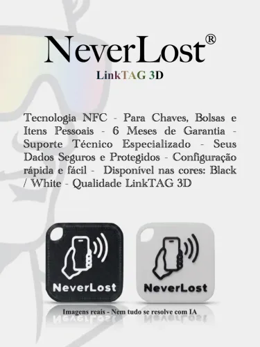 NeverLost® ? SmartTAG NFC para Chaves, Bolsas e Objetos Pessoais