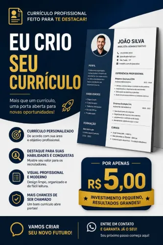 Criação de currículos