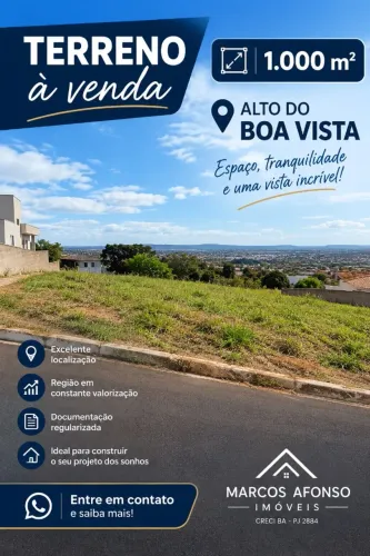 LOTE À VENDA NO ALTO DO BOA VISTA - 1.000m²