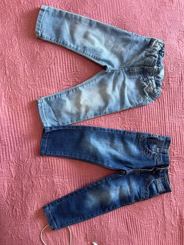 Kit 2 Calças Jeans Infantil Masculina - Tamanho 12 a 18 meses