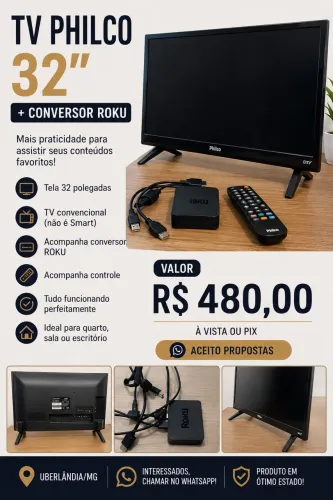 Tv 32 polegadas + conversor