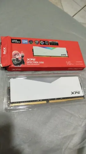 Memória XPG Spectrix D50, 16GB, 3200MHz, DDR4, CL 16, Branco