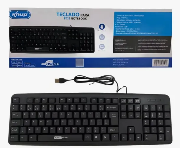 Teclado USB com fio