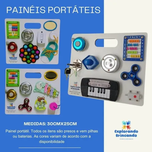 Painel Sensorial portátil brinquedo para as crianças um tablet montessori