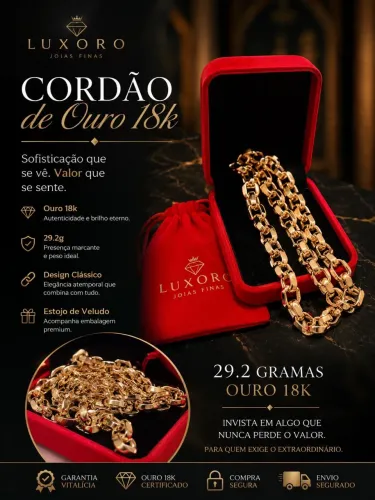 CORDÃO EM OURO 18k / 560 O GRAMA