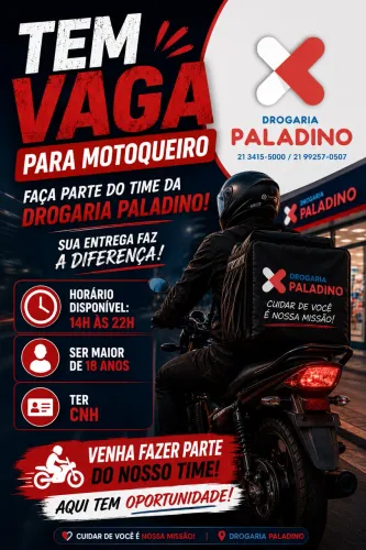 VAGA DE EMPREGO - MOTOQUEIRO(A)