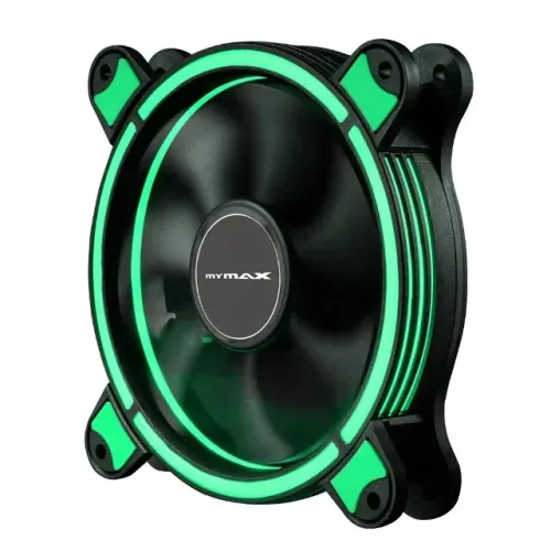 Cooler FAN Mymax Spectrum Ring, 120mm, LED Verde