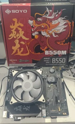 OFERTA-KIT GAMER RYZEN-SOYO B550M+Ryzen 5 3600+8GB DDR4 3200MHz+Cooler Low Profile RGB