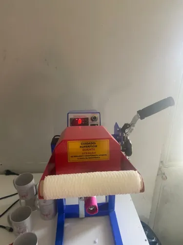 Prensa Térmica para Canecas Sublimação - Techno Print - Funcionando