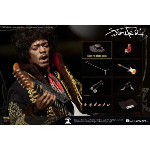 Jimi Hendrix 1/6 - Blitzway -Action Figure - Tipo Hot Toys