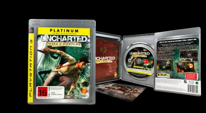 Uncharted Drake's Fortune PS3 edição platina. Playstation 3 Uncharted platinum edition