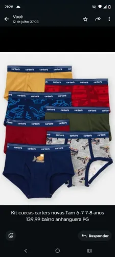 Cuecas carters novas