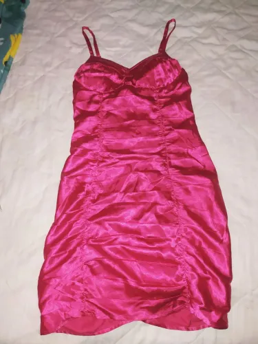 Vestido de festa balada rosa pink cetim - M luxo