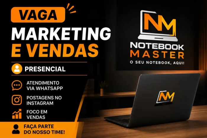 Estamos contratando uma profissional para atuar com marketing e vendas