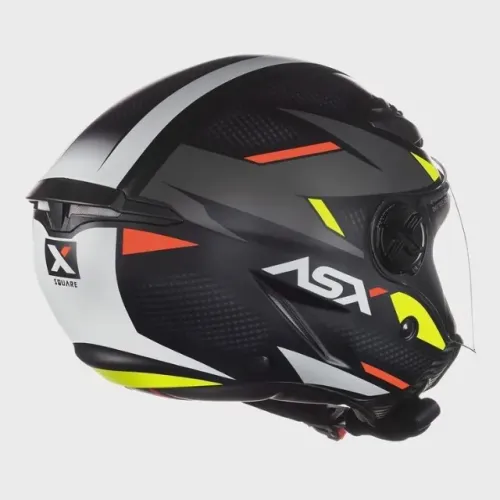 Capacete Aberto Asx City Air Square Fosco Masculino/feminino Cor Preto Desenho Monocolor