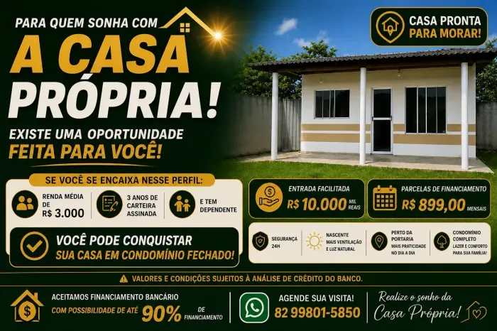 Saia do Alugue, Casa em condomínio pra Financiamento
