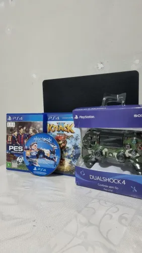 Ps4 Slim 1TB LACRADO com 1 controle Novo na caixa e 3 Jogos