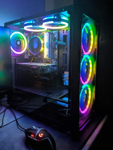 PC Gamer Ryzen 5 2600 + RX 590 8GB + Fonte Corsair + Thermaltake V200