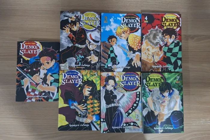Mangás Demon Slayer 1 ao 7 - Kimetsu no Yaiba