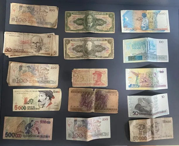 Lote de Notas Antigas do Brasil