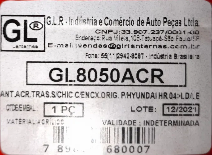 Lanterna Traseira Hyundai HR