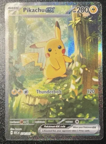 Carta Pokémon Pikachu EX INGLÊS ilustração Rara Especial NM (ENCOMENDA)