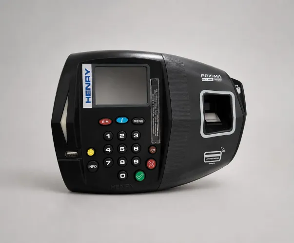 Relógio de Ponto Biométrico Henry Prisma Super Fácil - Leitor Digital e Cartão