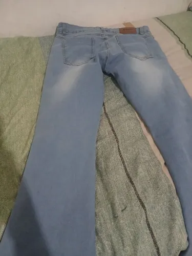 Calça flare masculina azul