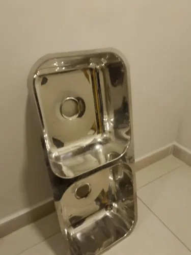 Cuba de pia dupla Inox