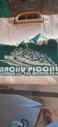 Bolsa de Juta Peruana - Machu Picchu | Grande e Espaçosa