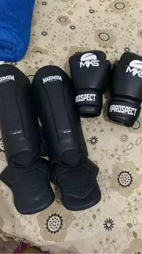 LUVA E CANALEIRA MUAY THAI BOXE