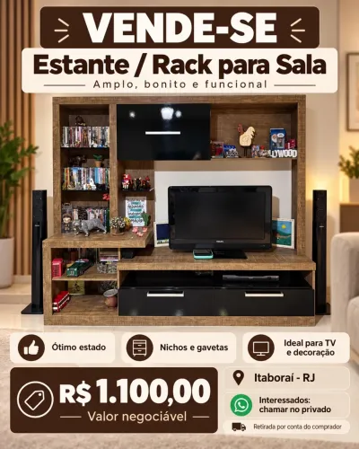 estante/rack para sala