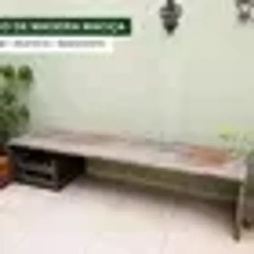Banco De Madeira Maciça 200cm Para Jardim Só Retirada (Usado)