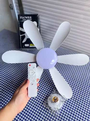 Ventilador de Teto C/ Lâmpada + Controle Remoto