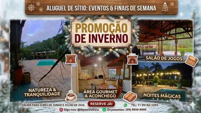 Aluguel para Eventos e Finais de Semana